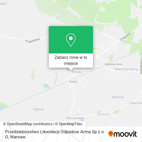 Mapa Przedsiebiorstwo Likwidacji Odpadow Arma Sp z o O