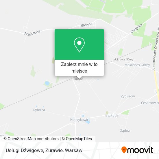 Mapa Usługi Dźwigowe, Żurawie