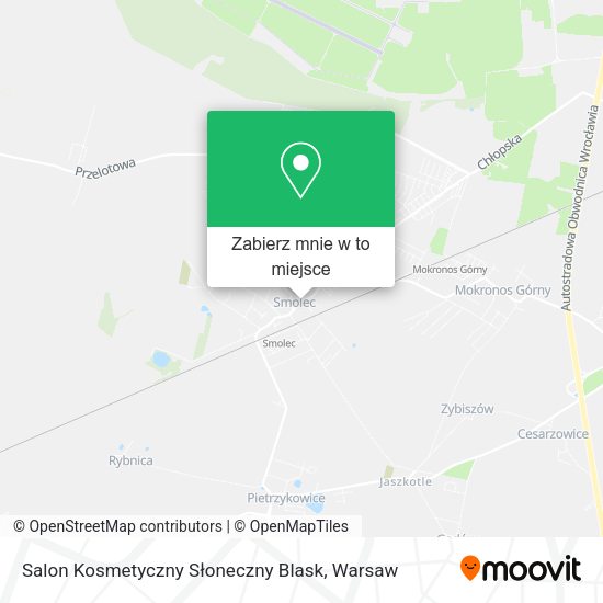 Mapa Salon Kosmetyczny Słoneczny Blask