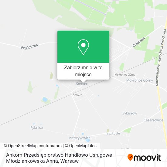 Mapa Ankom Przedsiębiorstwo Handlowo Usługowe Młodziankowska Anna