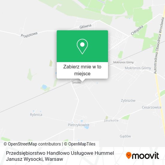 Mapa Przedsiębiorstwo Handlowo Usługowe Hummel Janusz Wysocki