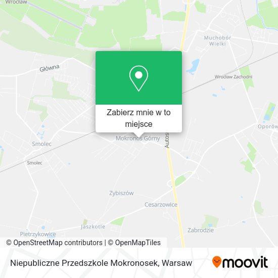 Mapa Niepubliczne Przedszkole Mokronosek