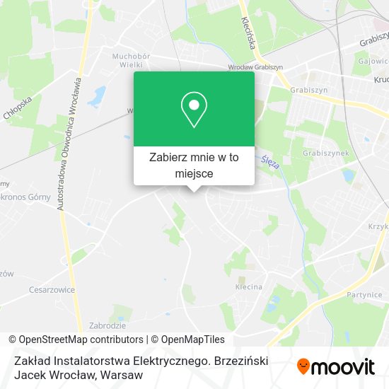 Mapa Zakład Instalatorstwa Elektrycznego. Brzeziński Jacek Wrocław