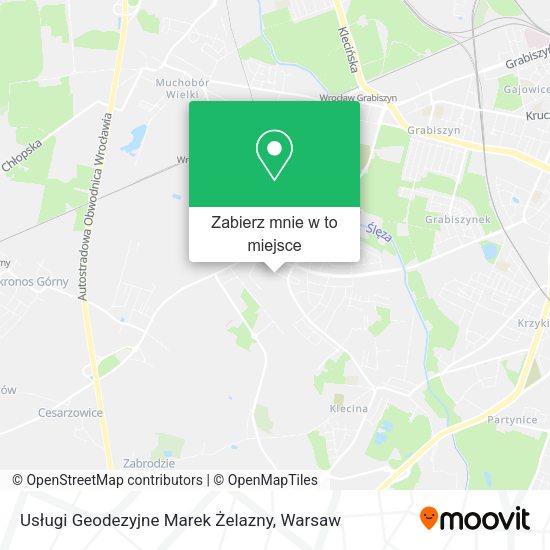 Mapa Usługi Geodezyjne Marek Żelazny