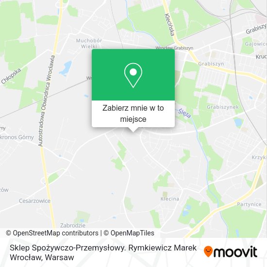 Mapa Sklep Spożywczo-Przemysłowy. Rymkiewicz Marek Wrocław