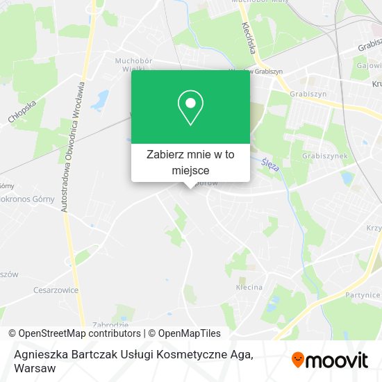 Mapa Agnieszka Bartczak Usługi Kosmetyczne Aga