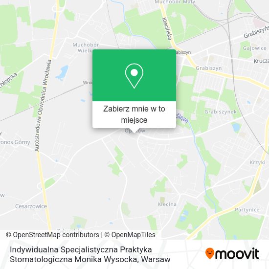 Mapa Indywidualna Specjalistyczna Praktyka Stomatologiczna Monika Wysocka