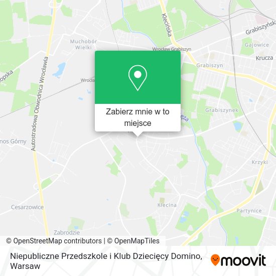 Mapa Niepubliczne Przedszkole i Klub Dziecięcy Domino