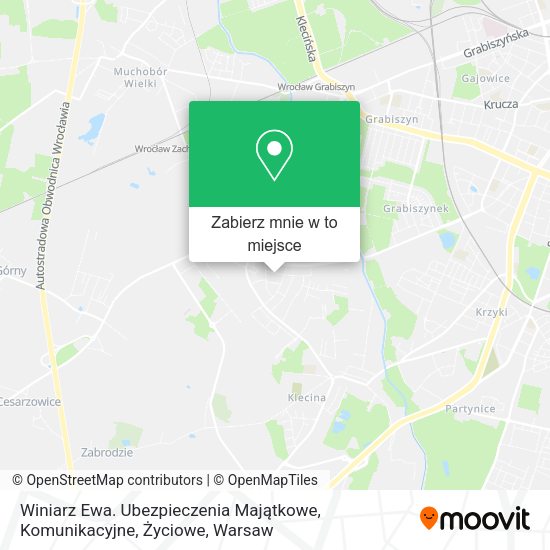 Mapa Winiarz Ewa. Ubezpieczenia Majątkowe, Komunikacyjne, Życiowe