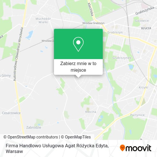 Mapa Firma Handlowo Usługowa Agat Różycka Edyta