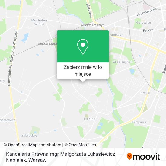 Mapa Kancelaria Prawna mgr Malgorzata Lukasiewicz Nabialek