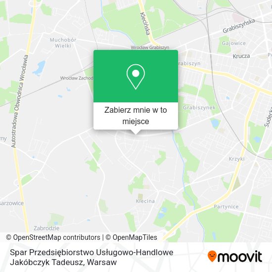 Mapa Spar Przedsiębiorstwo Usługowo-Handlowe Jakóbczyk Tadeusz