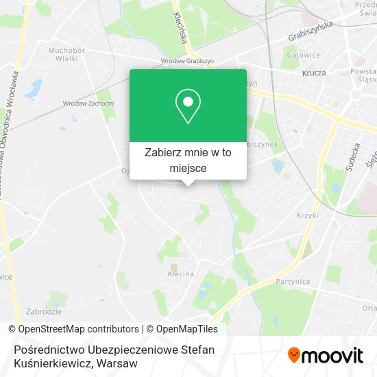 Mapa Pośrednictwo Ubezpieczeniowe Stefan Kuśnierkiewicz