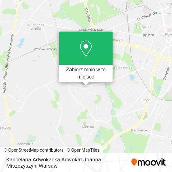 Mapa Kancelaria Adwokacka Adwokat Joanna Miszczyszyn