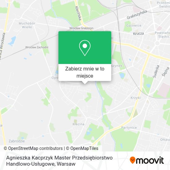 Mapa Agnieszka Kacprzyk Master Przedsiębiorstwo Handlowo-Usługowe