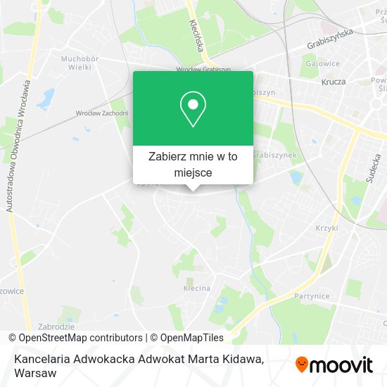 Mapa Kancelaria Adwokacka Adwokat Marta Kidawa