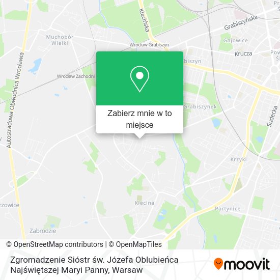 Mapa Zgromadzenie Sióstr św. Józefa Oblubieńca Najświętszej Maryi Panny