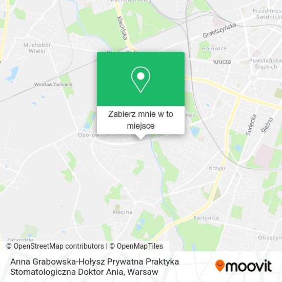 Mapa Anna Grabowska-Hołysz Prywatna Praktyka Stomatologiczna Doktor Ania