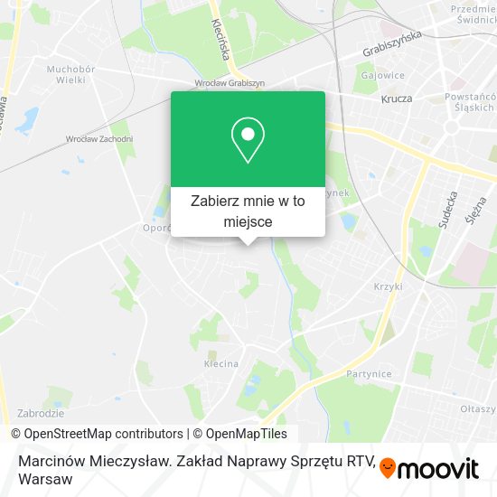 Mapa Marcinów Mieczysław. Zakład Naprawy Sprzętu RTV