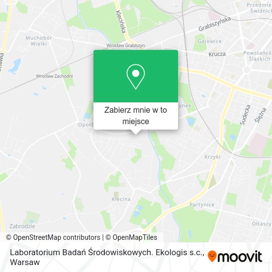 Mapa Laboratorium Badań Środowiskowych. Ekologis s.c.