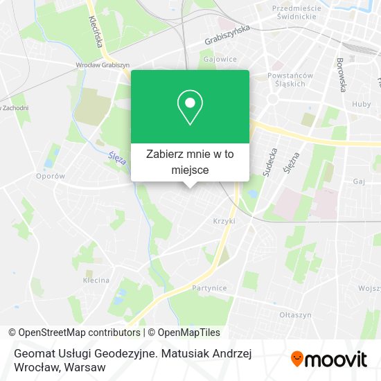 Mapa Geomat Usługi Geodezyjne. Matusiak Andrzej Wrocław