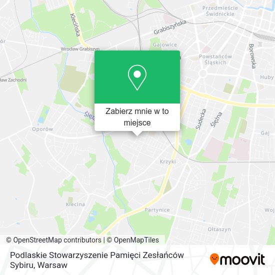 Mapa Podlaskie Stowarzyszenie Pamięci Zesłańców Sybiru