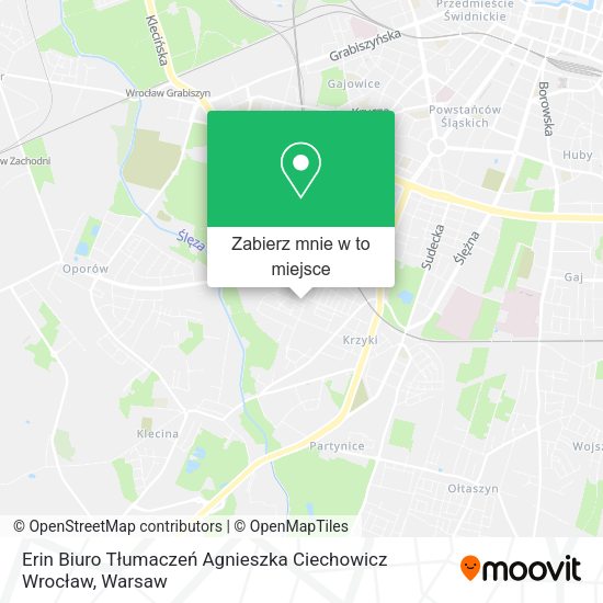 Mapa Erin Biuro Tłumaczeń Agnieszka Ciechowicz Wrocław