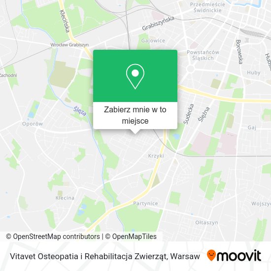 Mapa Vitavet Osteopatia i Rehabilitacja Zwierząt