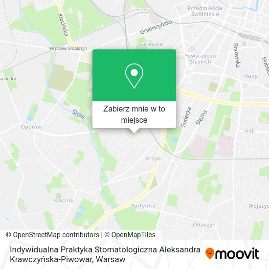 Mapa Indywidualna Praktyka Stomatologiczna Aleksandra Krawczyńska-Piwowar