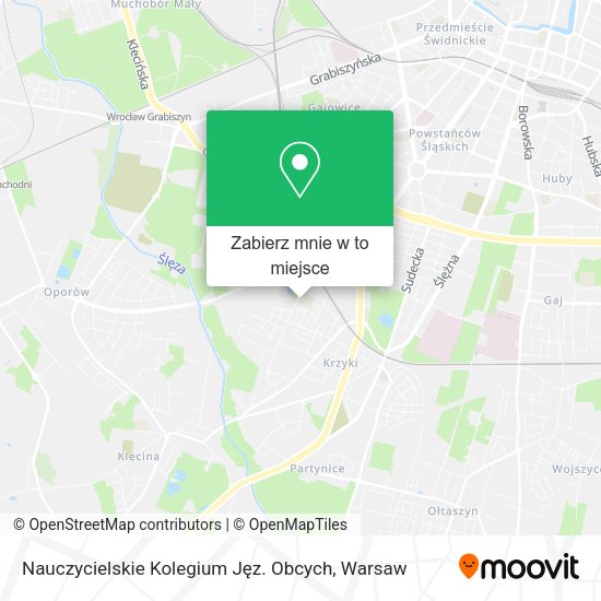 Mapa Nauczycielskie Kolegium Jęz. Obcych