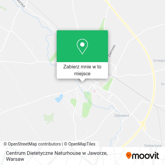 Mapa Centrum Dietetyczne Naturhouse w Jaworze