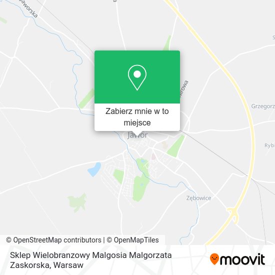 Mapa Sklep Wielobranzowy Malgosia Malgorzata Zaskorska