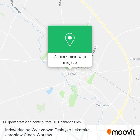 Mapa Indywidualna Wyjazdowa Praktyka Lekarska Jarosław Olech