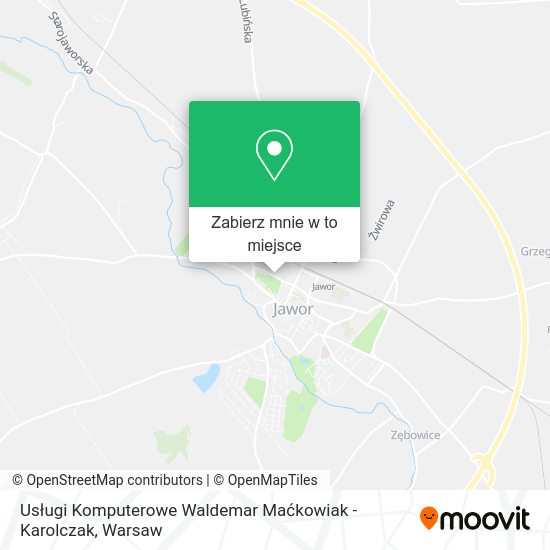 Mapa Usługi Komputerowe Waldemar Maćkowiak - Karolczak