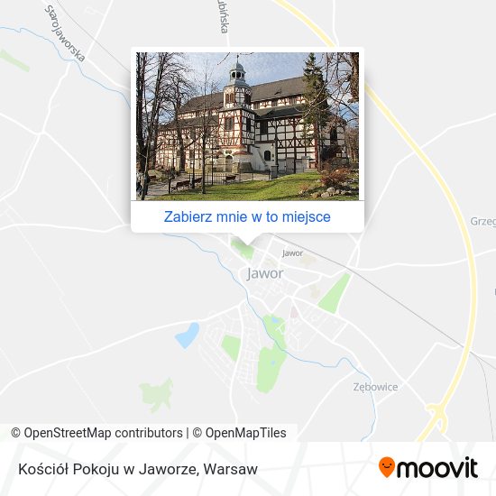 Mapa Kościół Pokoju w Jaworze