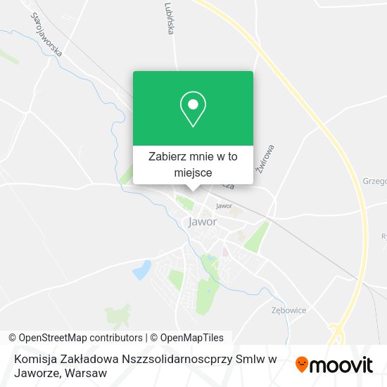 Mapa Komisja Zakładowa Nszzsolidarnoscprzy Smlw w Jaworze