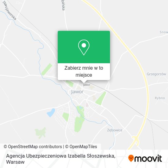 Mapa Agencja Ubezpieczeniowa Izabella Słoszewska