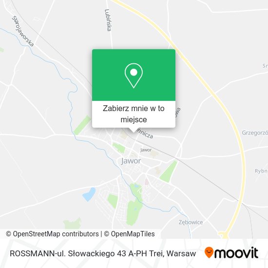 Mapa ROSSMANN-ul. Słowackiego 43 A-PH Trei