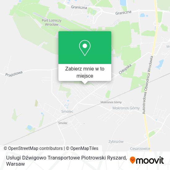 Mapa Usługi Dźwigowo Transportowe Piotrowski Ryszard