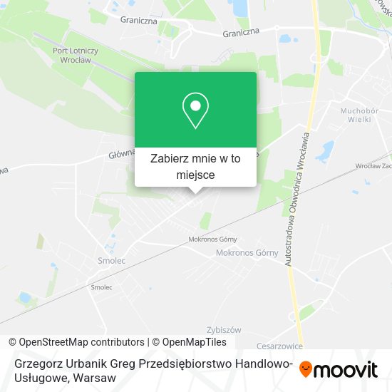 Mapa Grzegorz Urbanik Greg Przedsiębiorstwo Handlowo-Usługowe