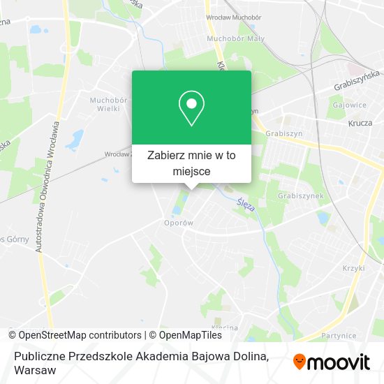 Mapa Publiczne Przedszkole Akademia Bajowa Dolina