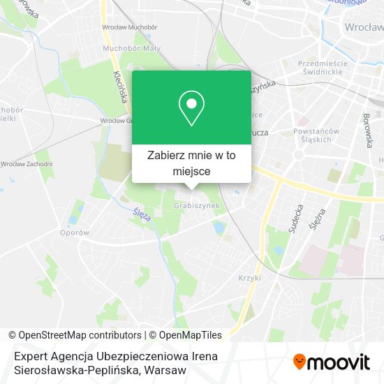 Mapa Expert Agencja Ubezpieczeniowa Irena Sierosławska-Peplińska