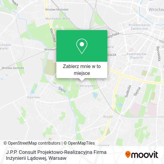 Mapa J.P.P. Consult Projektowo-Realizacyjna Firma Inżynierii Lądowej