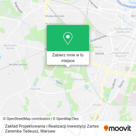 Mapa Zakład Projektowania i Realizacji Inwestycji Zartex Zaremba Tadeusz