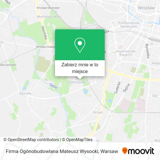 Mapa Firma Ogónobudowlana Mateusz Wysocki