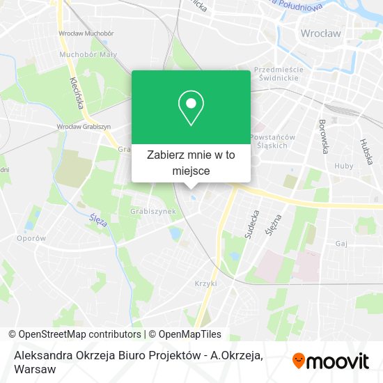 Mapa Aleksandra Okrzeja Biuro Projektów - A.Okrzeja