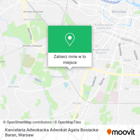 Mapa Kancelaria Adwokacka Adwokat Agata Bosiacka-Baran