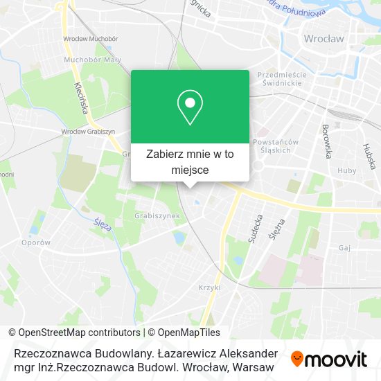 Mapa Rzeczoznawca Budowlany. Łazarewicz Aleksander mgr Inż.Rzeczoznawca Budowl. Wrocław