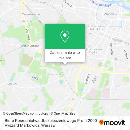 Mapa Biuro Pośrednictwa Ubezpieczeniowego Profit 2000 Ryszard Markowicz