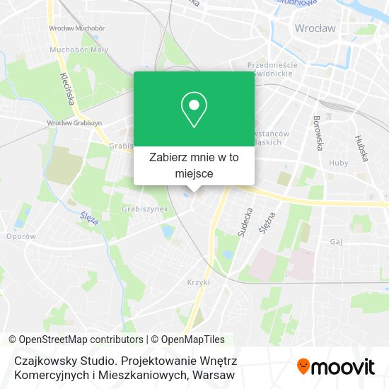 Mapa Czajkowsky Studio. Projektowanie Wnętrz Komercyjnych i Mieszkaniowych